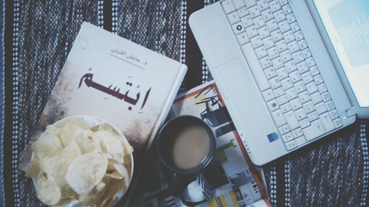 indoors, food and drink, text, communication, food, table, freshness, high angle view, western script, still life, no people, paper, ready-to-eat, plate, sweet food, close-up, book, day, unhealthy eating, dessert