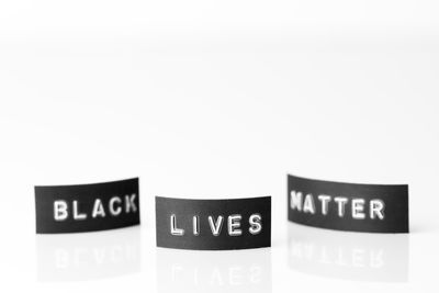 Close-up of text against white background