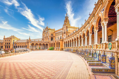 View of historical building against cloudy sky