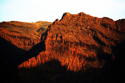 Scenic view of landscape against clear sky
