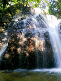 Scenic view of waterfall