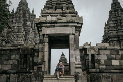 Tourists at a temple