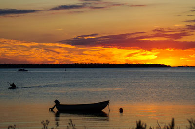 Sunset over calm sea