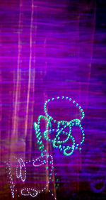 Close-up of illuminated electric light