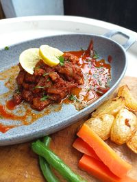 Close-up of food in plate