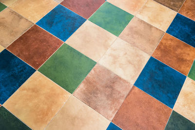 Full frame shot of tiled floor