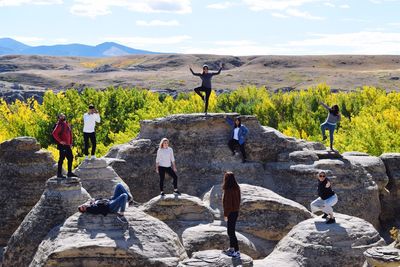 Group of people on the ground