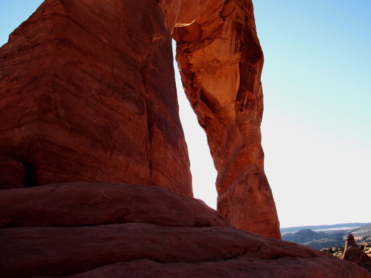 nature, red, physical geography, geology, brown, beauty in nature, tranquility, scenics, no people, outdoors, sky, day, natural arch