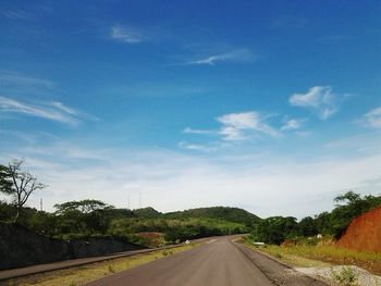 Country road along landscape