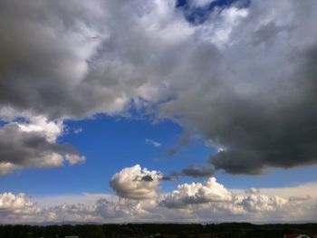 Scenic view of landscape against cloudy sky