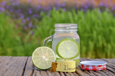 Close-up of drink on table