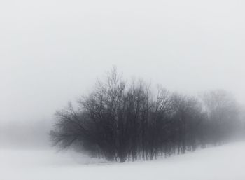 Scenic view of snow covered landscape