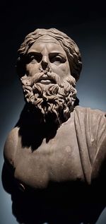 Close-up of statue in museum