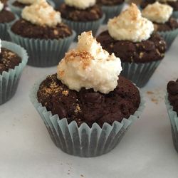 Close-up of cupcakes on table