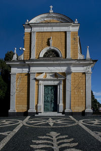 Exterior of building against clear sky