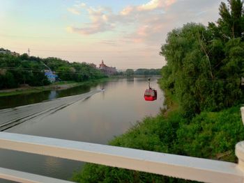 Scenic view of river against sky