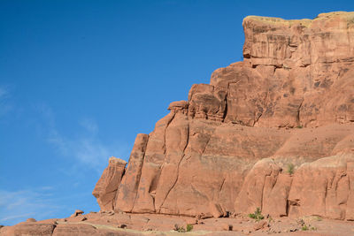 Low angle view of rock formation