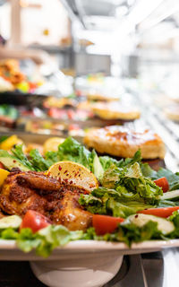 Close-up of food in plate