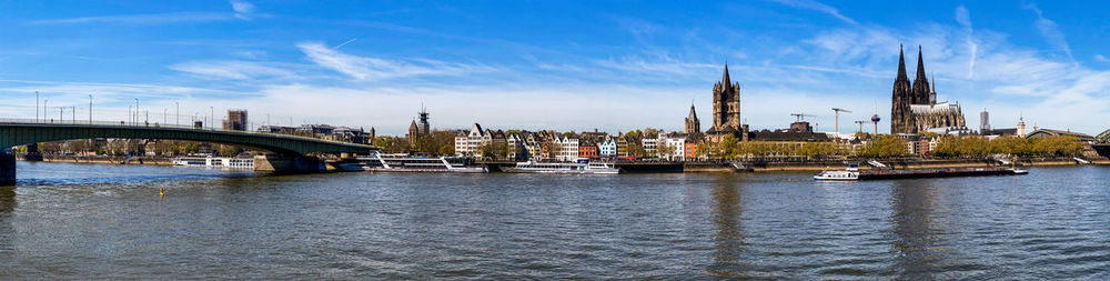 Boats in sea against sky