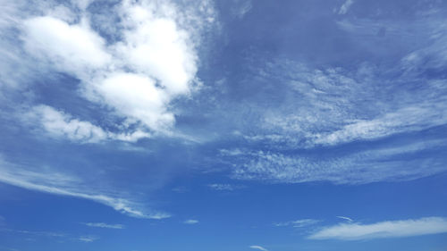 Low angle view of clouds in sky