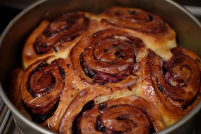 Close-up of noodles in plate