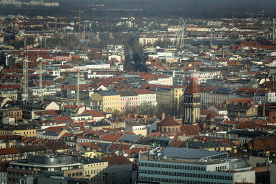 High angle view of city