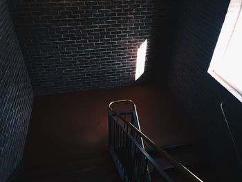 Low angle view of spiral staircase against building