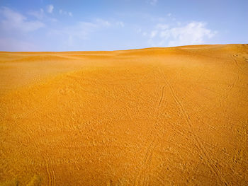Scenic view of desert against sky