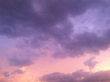 Low angle view of clouds in sky