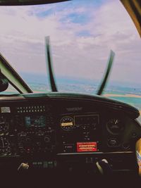 View of airplane against sky