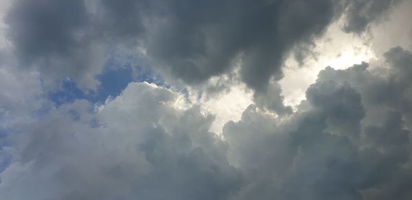 Low angle view of clouds in sky