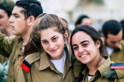 Portrait of smiling young couple