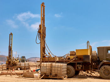 Construction site against sky