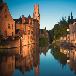 Reflection of buildings in old city