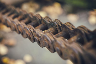 Close-up of rusty chain