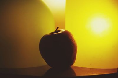 Close-up of apple on table