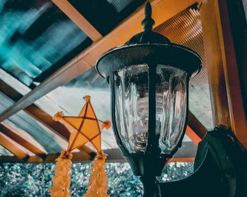 Low angle view of wine glass