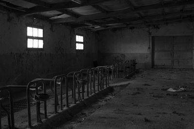 Interior of abandoned building