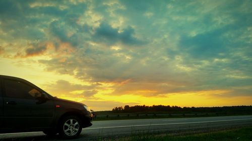 Sunset over landscape