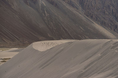 Scenic view of desert during winter