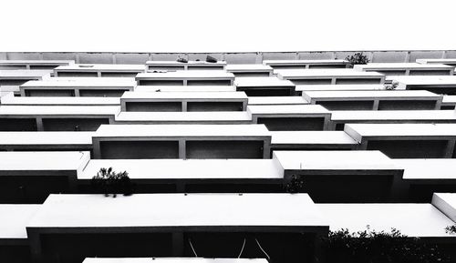 Low angle view of building against clear sky