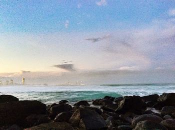 Scenic view of sea against sky