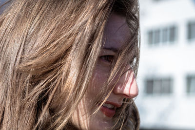 Close-up portrait of a girl