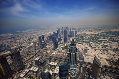 High angle view of cityscape