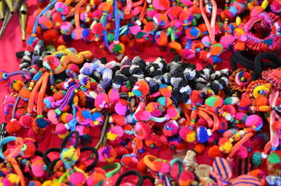 Full frame shot of multi colored candies for sale at market stall