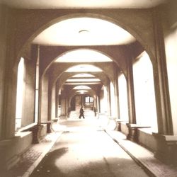 Man walking in corridor