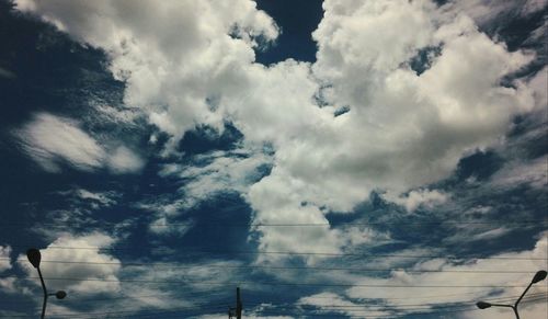 Low angle view of cloudy sky