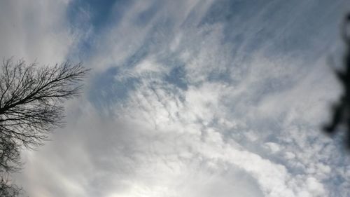 Low angle view of cloudy sky