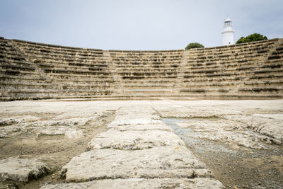 Pafos odeon, cyprus,roman theatre at archeology site of paphos. ancient civlization