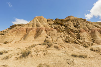 Low angle view of mountain against sky